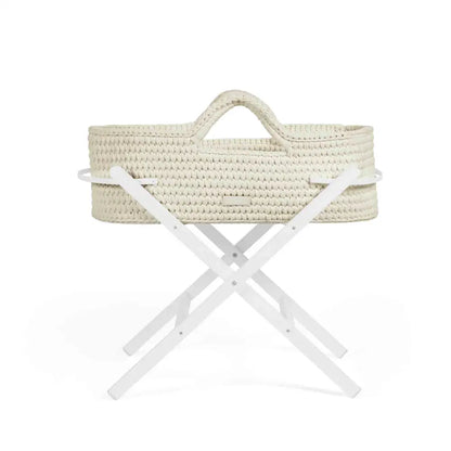 Ickle Bubba Nova Moses Basket & Stand - Cream Cloud