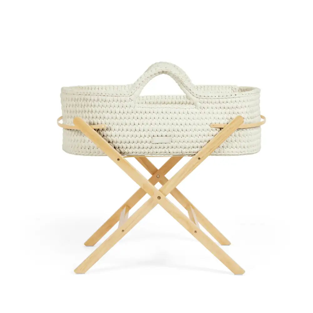 Ickle Bubba Nova Moses Basket & Stand - Cream Cloud