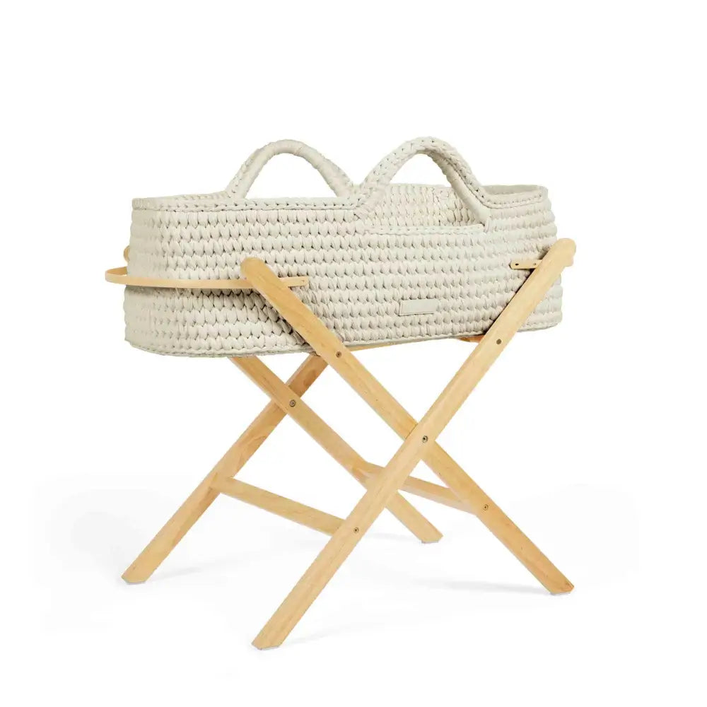Ickle Bubba Nova Moses Basket & Stand - Cream Cloud