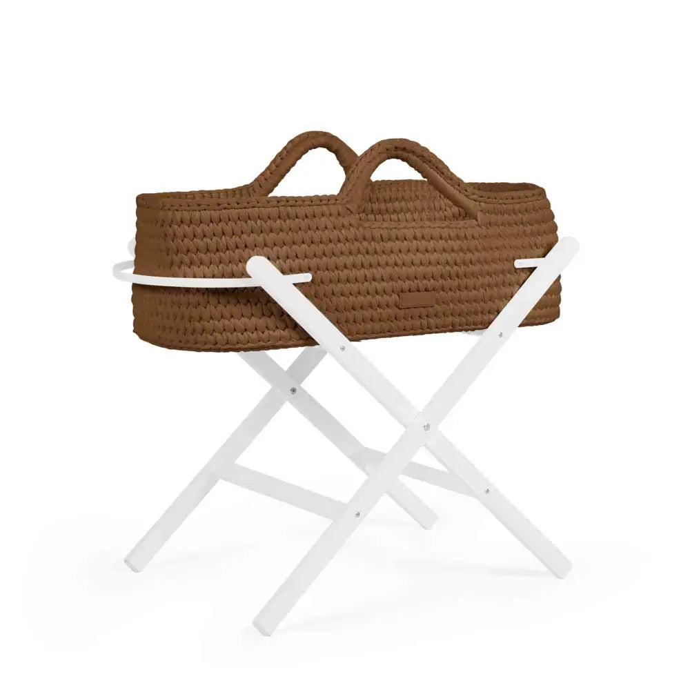 Ickle Bubba Nova Moses Basket & Stand - Mocha Brown