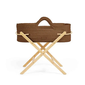 Ickle Bubba Nova Moses Basket & Stand - Mocha Brown