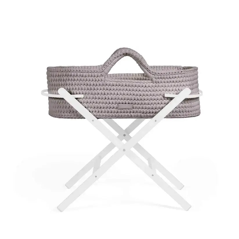 Ickle Bubba Nova Moses Basket & Stand - Tawny - White