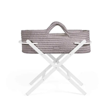 Ickle Bubba Nova Moses Basket & Stand - Tawny - White