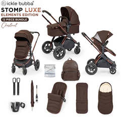 Ickle Bubba Stomp Elements Edition 12 Piece Pram Bundle - Chestnut