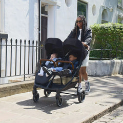 Ickle Bubba Venus Double Stroller - Black