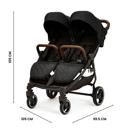 Ickle Bubba Venus Double Stroller - Black