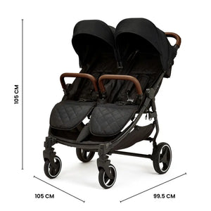 Ickle Bubba Venus Double Stroller - Space Grey