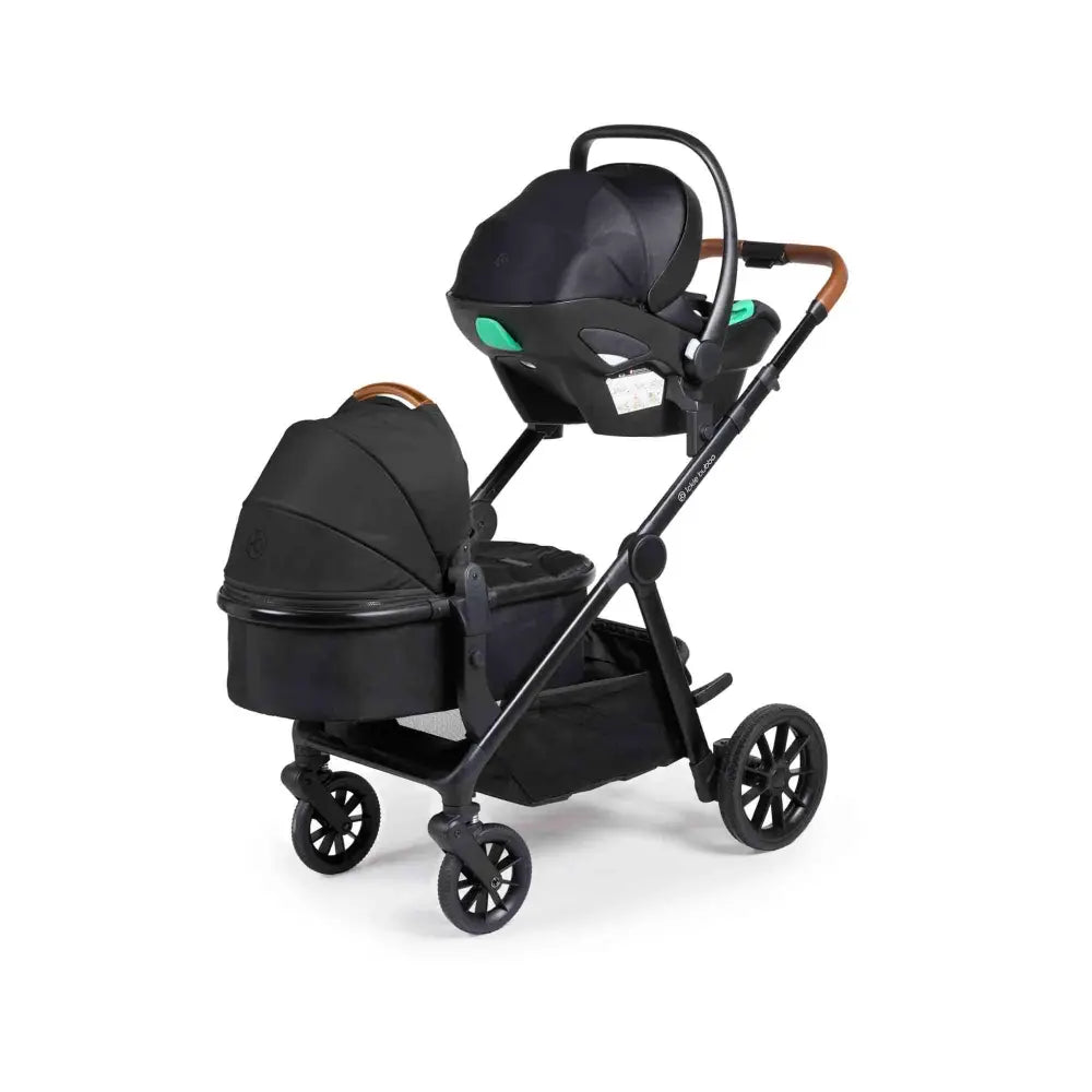 Ickle Bubba Virgo Growing Family 14 Piece Travel System with i-Size Nimbus Car Seat & Spin ISOFIX Base - Black