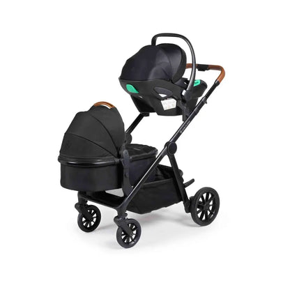 Ickle Bubba Virgo Growing Family 14 Piece Travel System with i-Size Nimbus Car Seat & Spin ISOFIX Base - Black