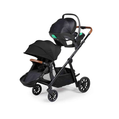 Ickle Bubba Virgo Growing Family 14 Piece Travel System with i-Size Nimbus Car Seat & Spin ISOFIX Base - Black