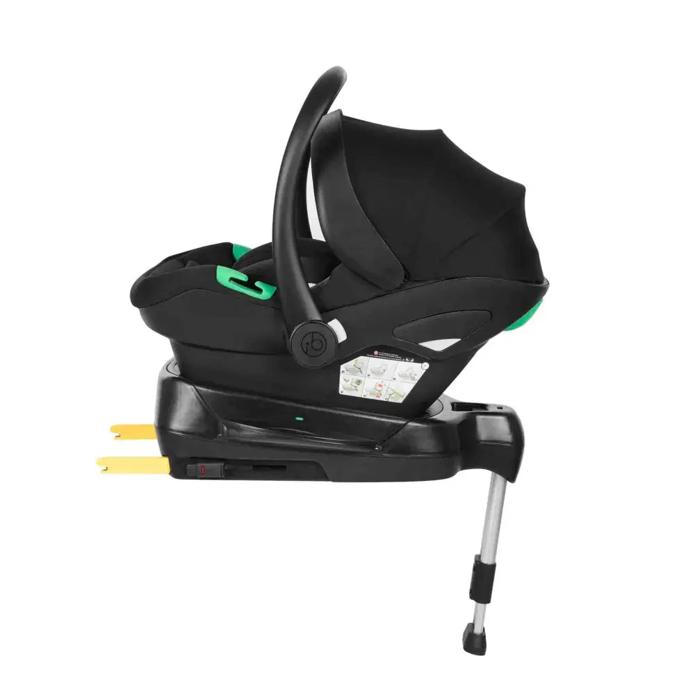 Ickle Bubba Virgo Growing Family 14 Piece Travel System with i-Size Nimbus Car Seat & Spin ISOFIX Base - Black