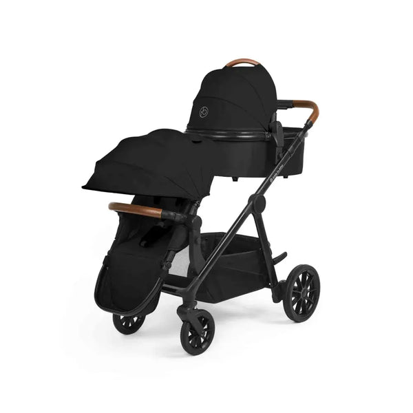 Ickle Bubba Virgo Growing Family 14 Piece Travel System with i-Size Nimbus Car Seat & Spin ISOFIX Base - Black