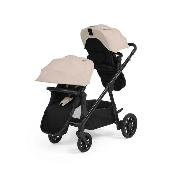 Ickle Bubba Virgo Twin 18 Piece Travel System with i-Size Nimbus Car Seats & Spin ISOFIX Bases - Stone