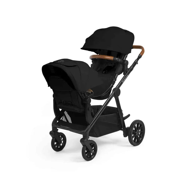 Ickle Bubba Virgo Twin 18 Piece Travel System with i-Size Nimbus Car Seats & Spin ISOFIX Bases - Black