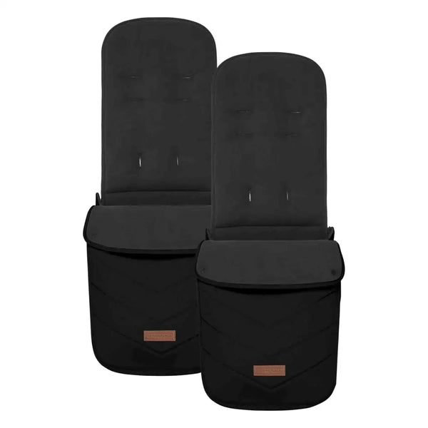 Ickle Bubba Virgo Twin 18 Piece Travel System with i-Size Nimbus Car Seats & Spin ISOFIX Bases - Black