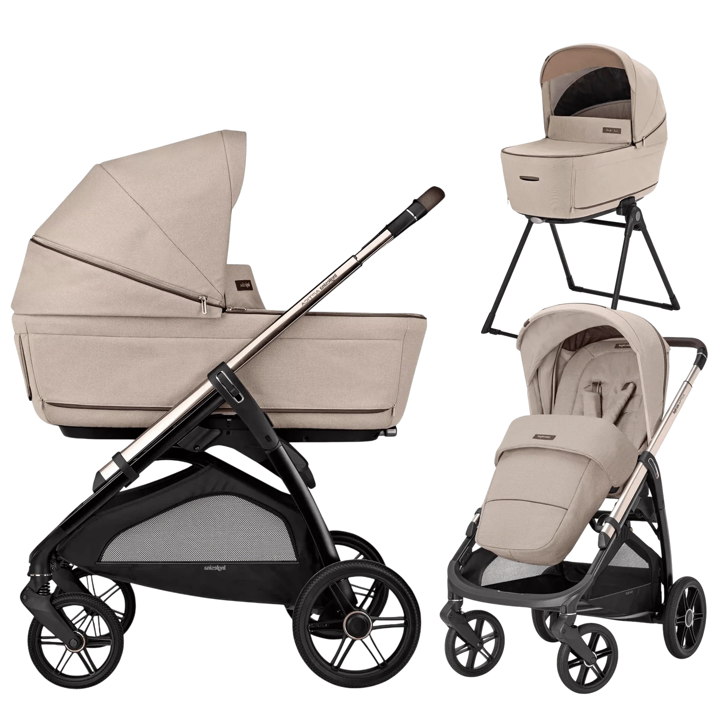 Inglesina Aptica 2 in 1 Travel System 2026 - Pashmina Beige General Inglesina