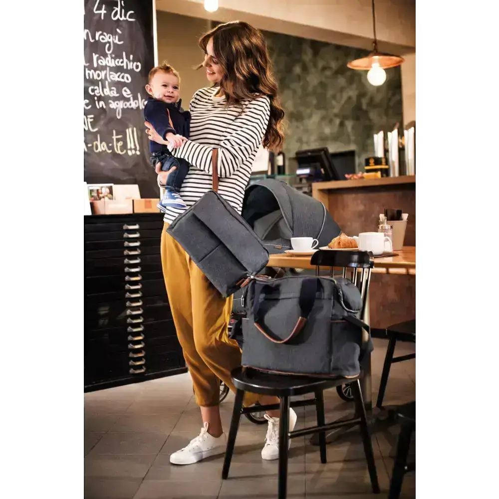 Inglesina Inglesina Aptica Changing Bag – Niagara Blue with Detachable Clutch & Changing Mat