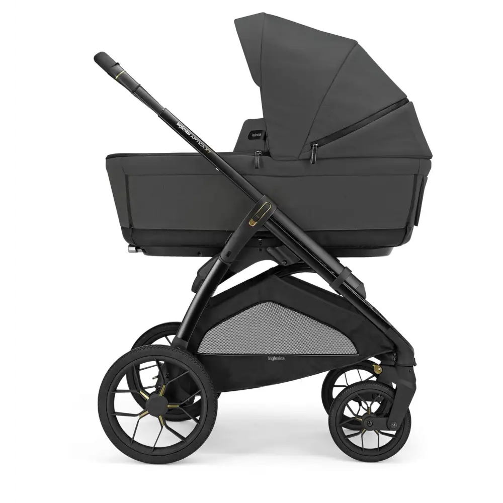 Inglesina Aptica XT 3-in-1 Travel System – Magnet Grey | Lie-Flat Car Seat & 360° Base General Inglesina