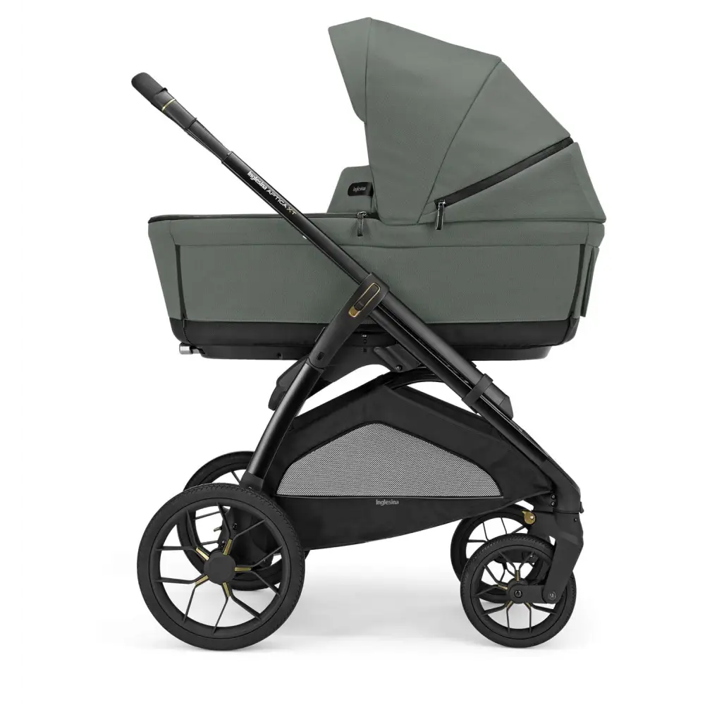 Inglesina Aptica XT 3-in-1 Travel System – Taiga Green | Lie-Flat Car Seat & 360° Base General Inglesina