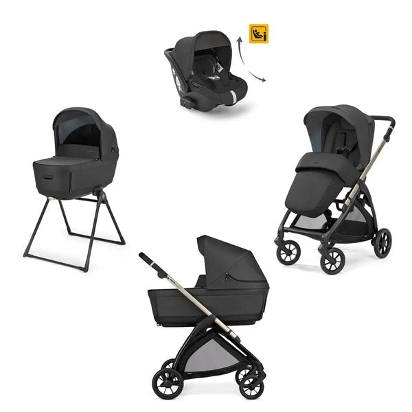 Inglesina Electa Upper Black 3 in 1 Travel System with 360 Isofix General Inglesina