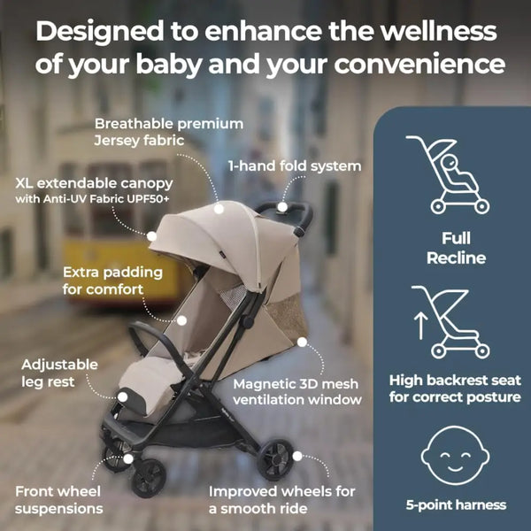 Inglesina Quid 3 Travel Stroller - Cosmic Black