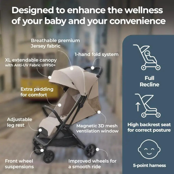 Inglesina Quid 3 Travel Stroller - Cosmic Black