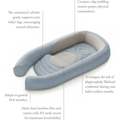 Inglesina Welcome Pod Baby Sleep Nest – Peaceful Blue | Newborn Support Pod Inglesina