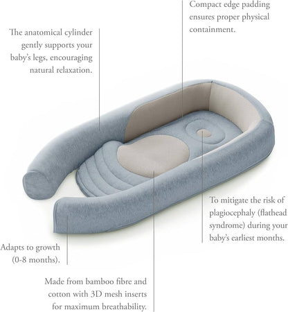 Inglesina Welcome Pod Baby Sleep Nest – Peaceful Blue | Newborn Support Pod Inglesina