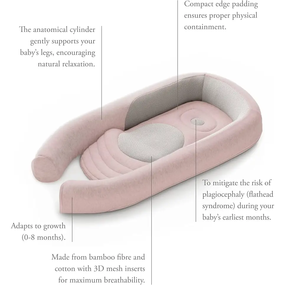 Inglesina Welcome Pod Baby Sleep Nest – Pink | Newborn Support Pod Inglesina