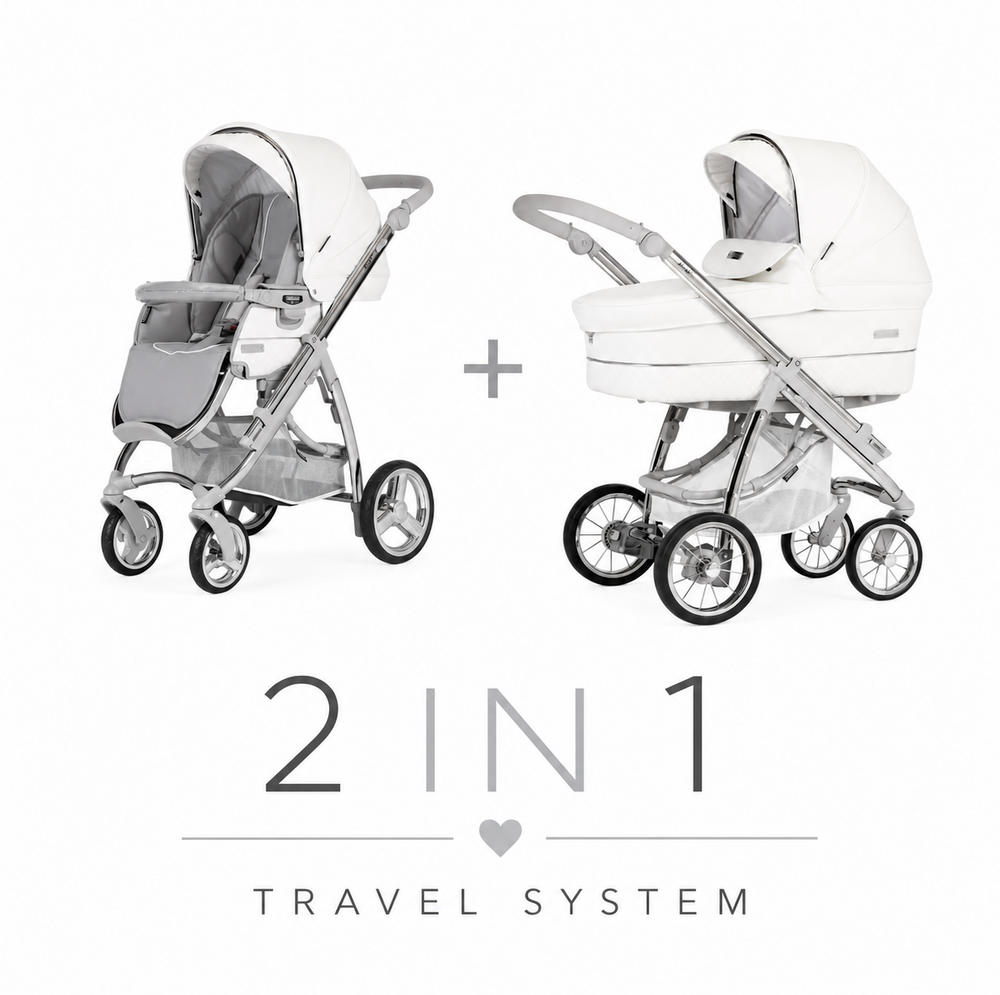 Bebecar Ip-Op White Delight 2 in 1 Travel System