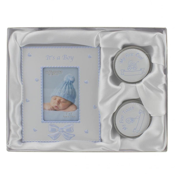 It's a Boy First Enamel Tooth, Curl and Frame General Celebration's