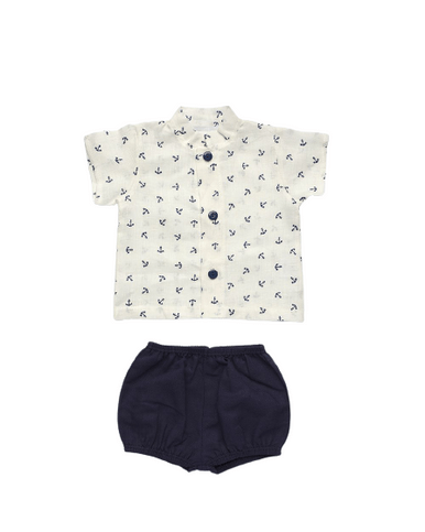 Juliana Baby Boys Nautical Anchor 2 Piece Set  Juliana   