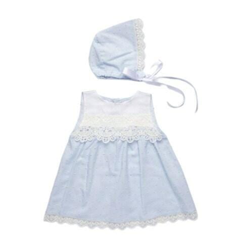 Juliana Baby Girls Pale Blue Special Occasion Dress with Bonnet  Juliana 1m  