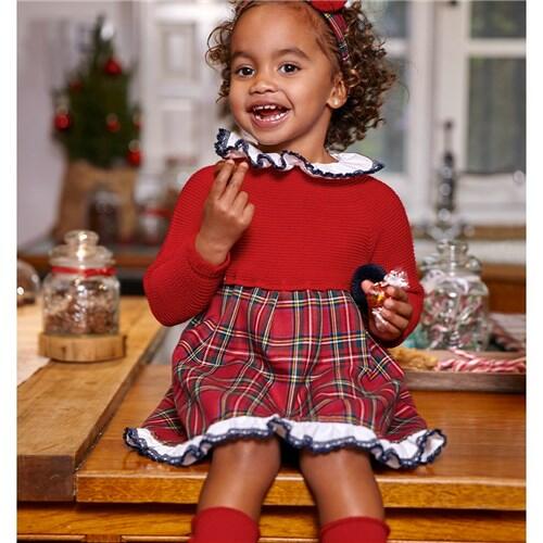 Juliana Baby Girls Red Checked Dress  Juliana 12m  