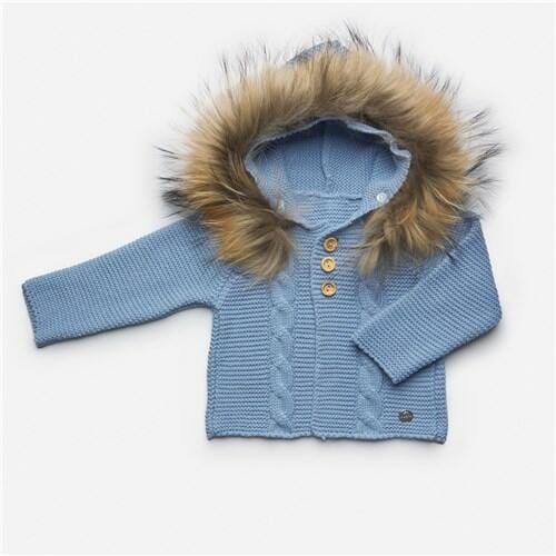 Juliana Blue Jacket with Fur Hood Trim  Juliana 3m  