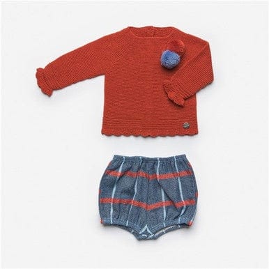 Juliana Red Jumper and Check Jam Pants Set