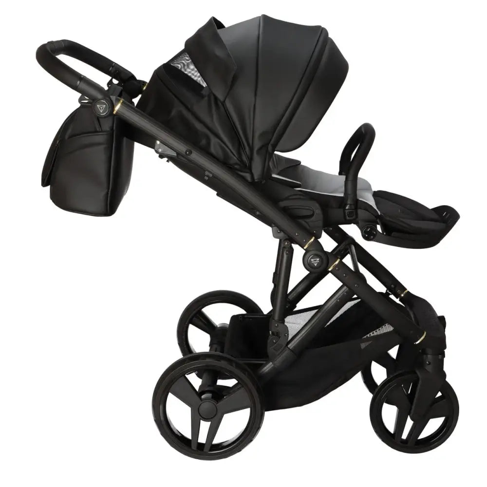 Junama Classic Black Pram – 2 in 1 Luxury Travel System Junama