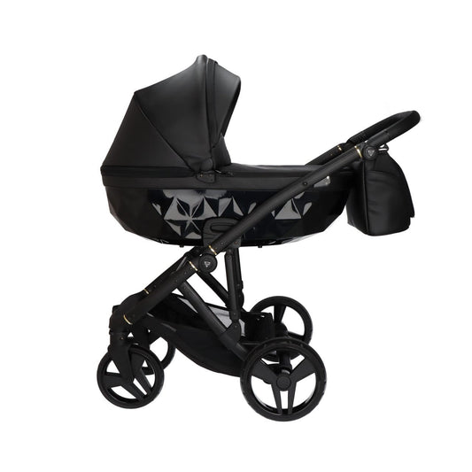 Junama Classic Black Pram – 2 in 1 Luxury Travel System Junama
