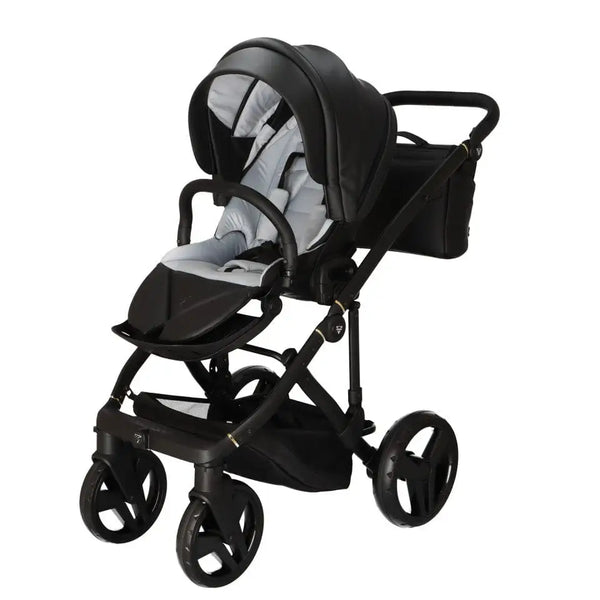 Junama Classic Black Pram – 3 in 1 Luxury Travel System Junama