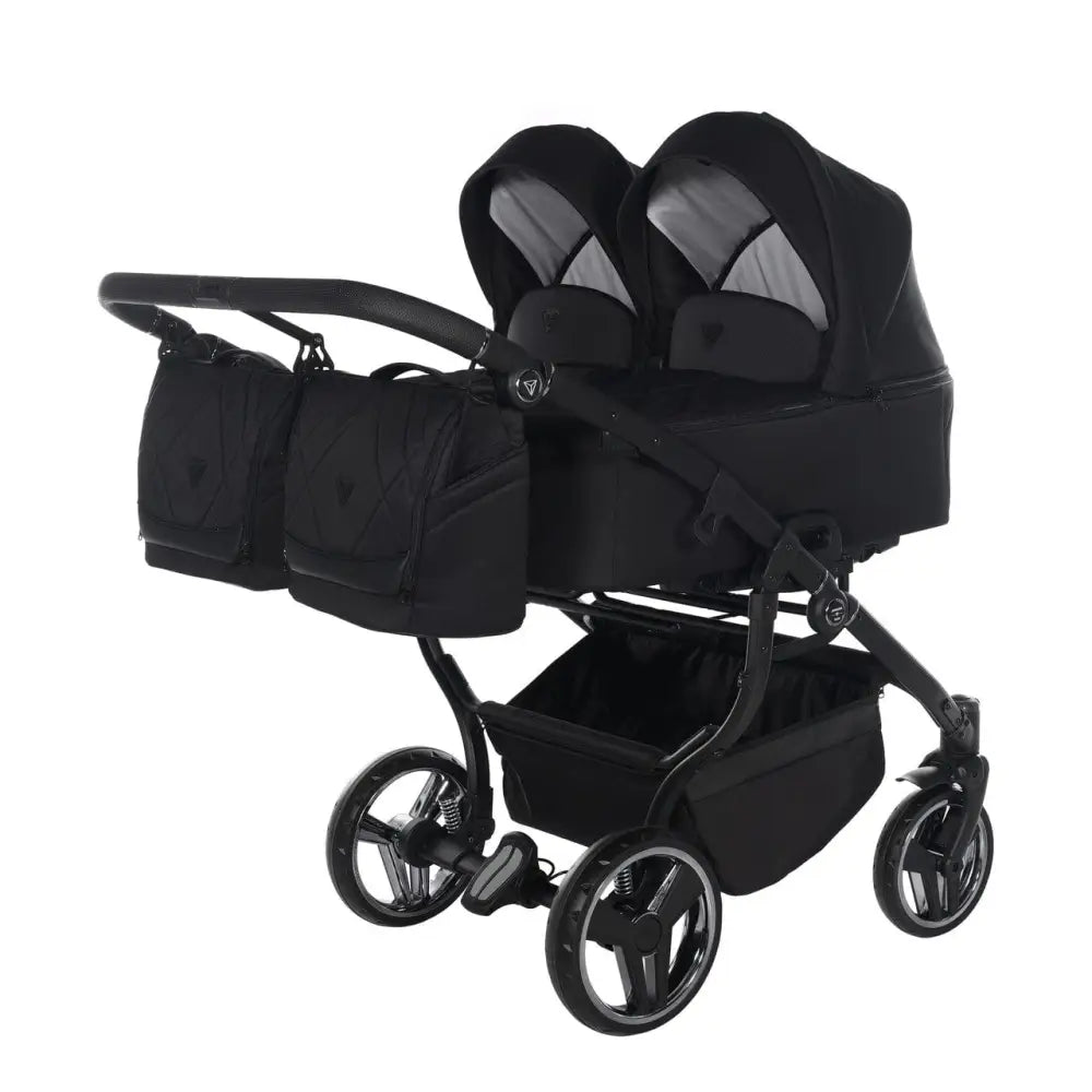 Junama Compact Double Stroller - Black and Gold Junama