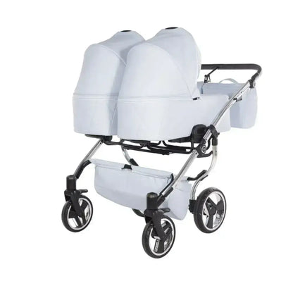 Junama Compact Double Stroller - Blue Leatherette Junama