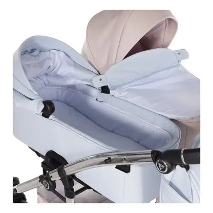 Junama Compact Double Stroller - Pink & Blue Leatherette Junama