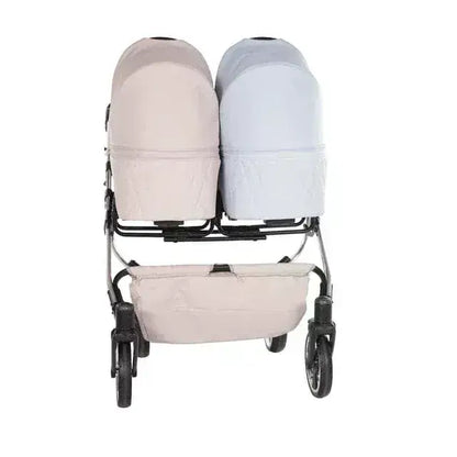Junama Compact Double Stroller - Pink & Blue Leatherette Junama