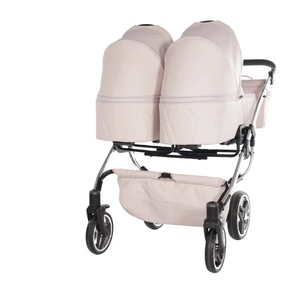 Junama Compact Double Stroller - Pink Leatherette Junama