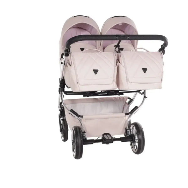 Junama Compact Double Stroller - Pink Leatherette Junama