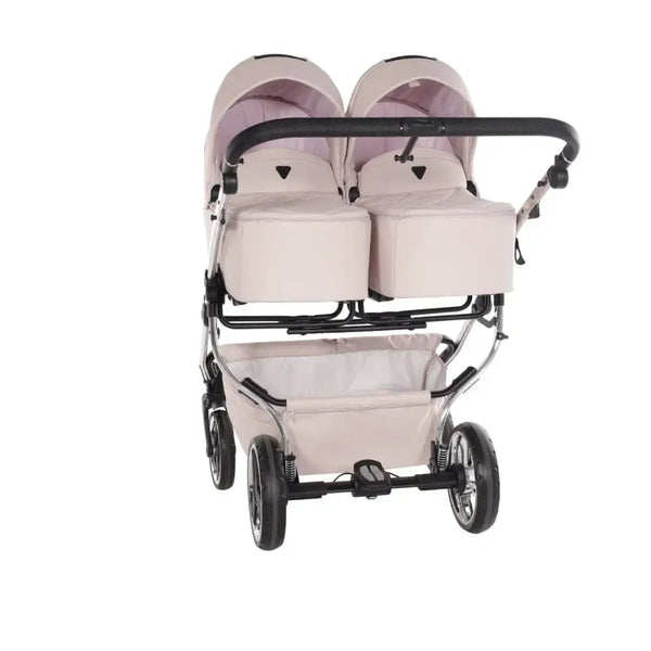 Junama Compact Double Stroller - Pink Leatherette Junama