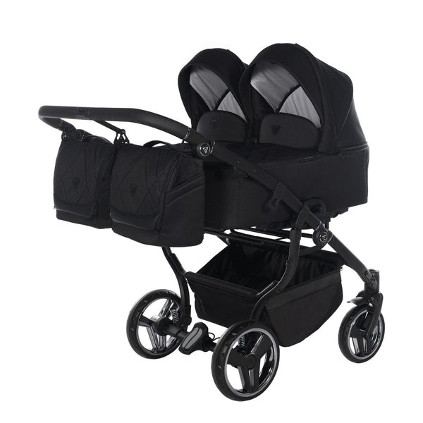 Junama Compact Double Twin Stroller - Black Junama