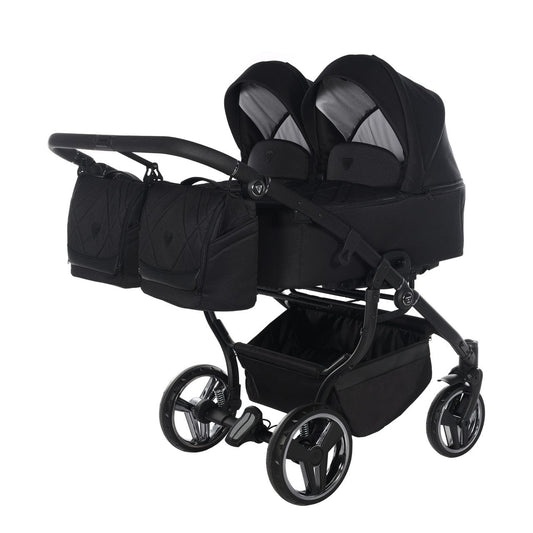 Junama Compact Double Twin Stroller - Black Junama