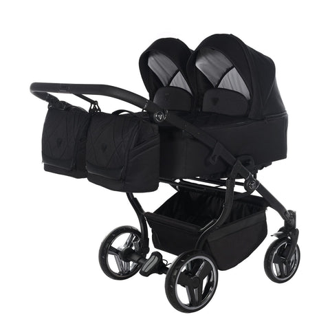 Junama Compact Double Twin Stroller - Black