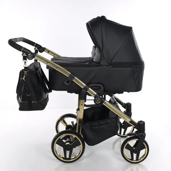 Junama Compact Double Twin Stroller - Black and Gold Junama